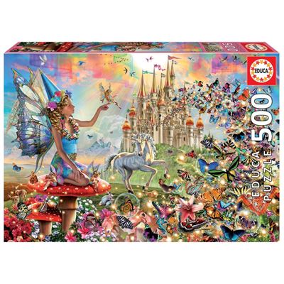 Puzzle Educa 500 Piezas Hadas Y Mariposas