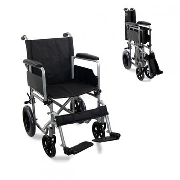 Silla De Ruedas Plegable Mobiclinic Ruedas Traseras Pequeñas Extraíbles Ancho 46 Cm Gris Marsella_x000D_