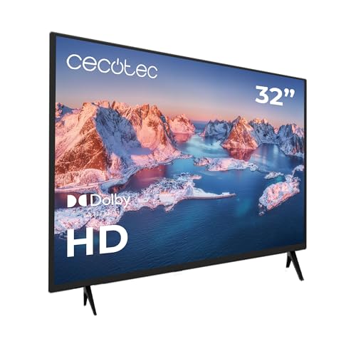 Cecotec Televisor TV 0 Series 0032S Pantalla 32 Pulgadas HD Resolución de imágenes y Videos óptima Sistema Dolby Memoria Flash Conectividad HDMI USB Mando a Distancia
