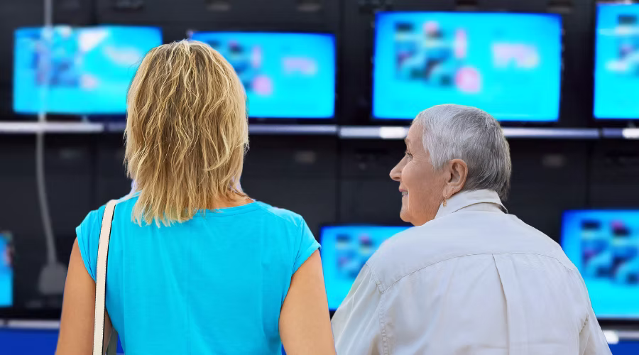 pulgadas de televisión para personas de la tercera edad